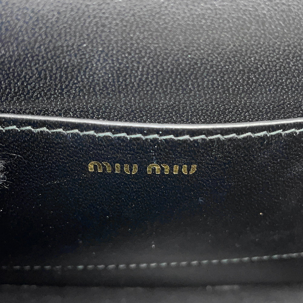 MIUMIU Chain Shoulder Bag Black5BP065 Velour
