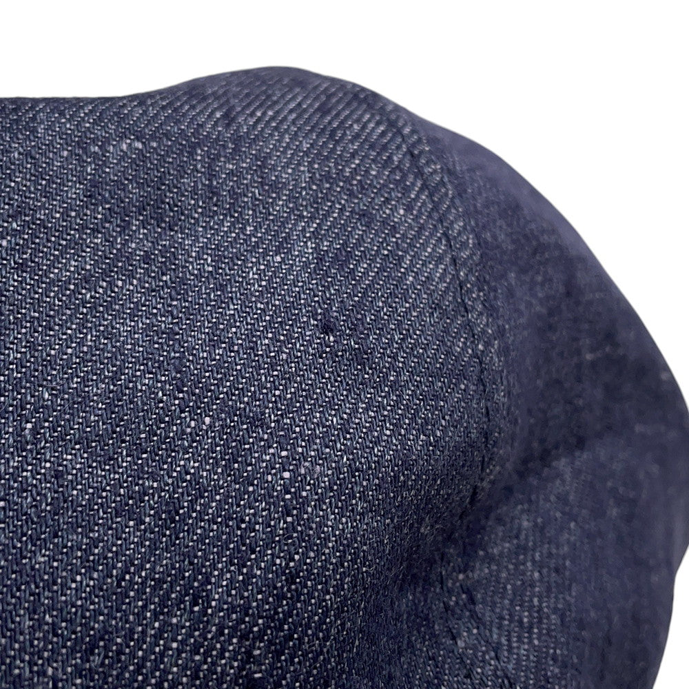 HERMES Gabriel Beret Size 57 Navy Linen100%