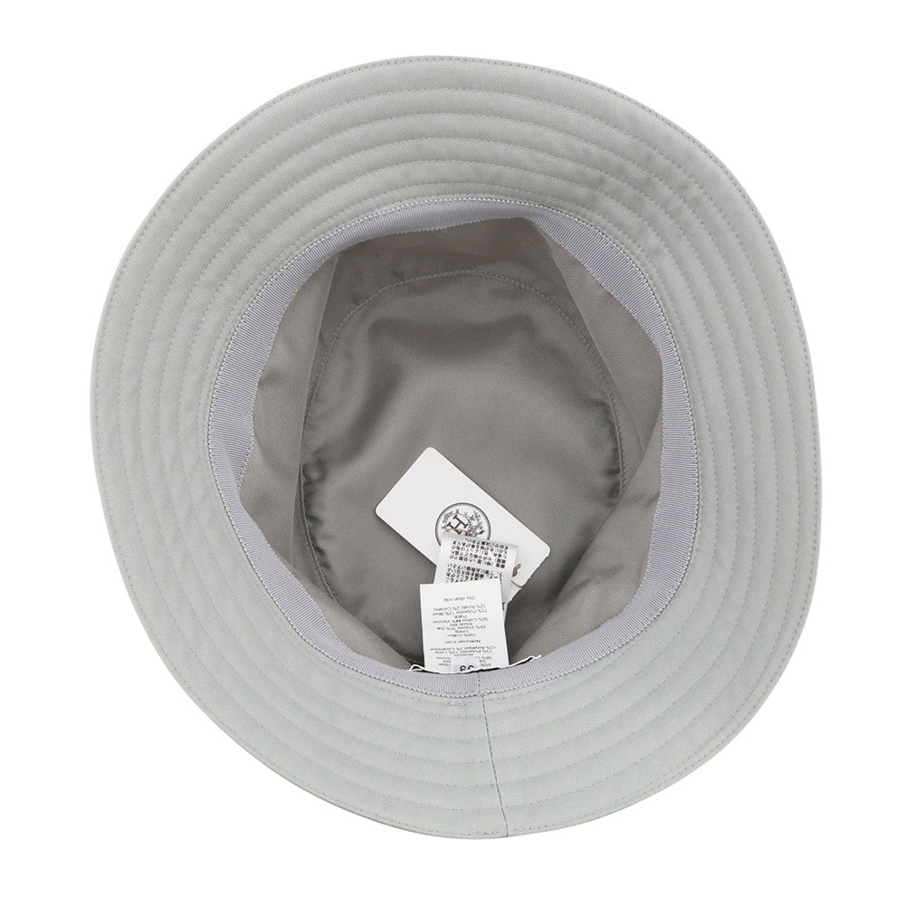 HERMES Harper HSellier Bucket Hat Size 59 Light Blue Cotton100%