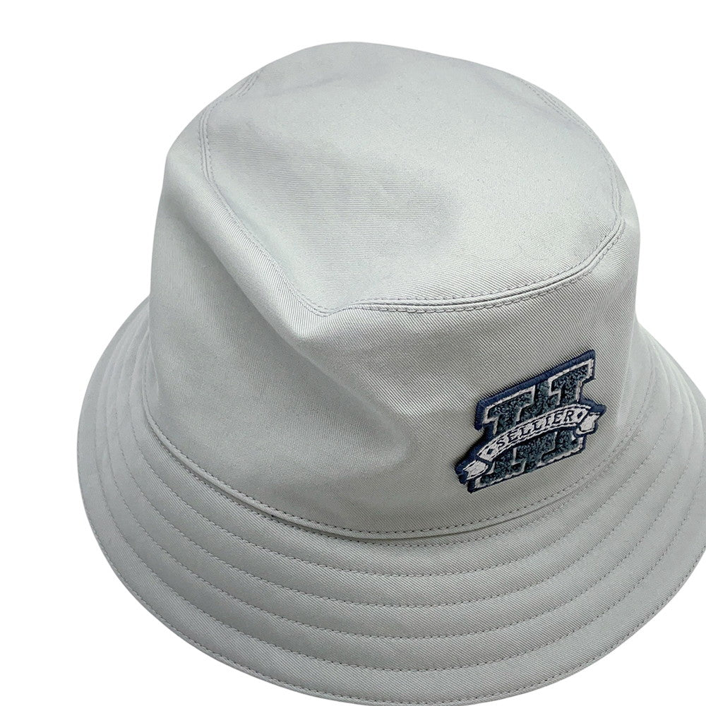 HERMES Harper HSellier Bucket Hat Size 59 Light Blue Cotton100%