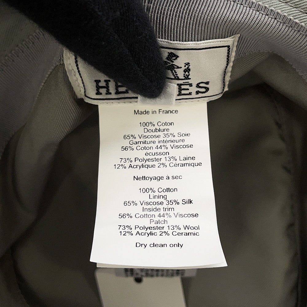 HERMES Harper HSellier Bucket Hat Size 59 Light Blue Cotton100%