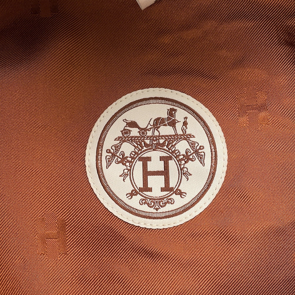 HERMES Saint-Honore beret Size 58 Brown Cashmere100%