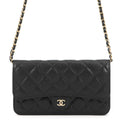 CHANEL Matelasse Chain Phone Case BlackAP3744 Caviar Leather