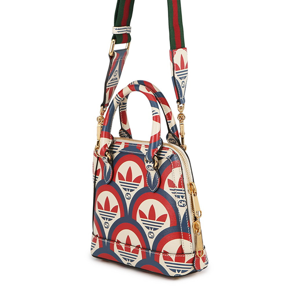 GUCCI Adidas collaboration Horsebit 2-way bag Red/White/Blue677212 Leather Size Mini