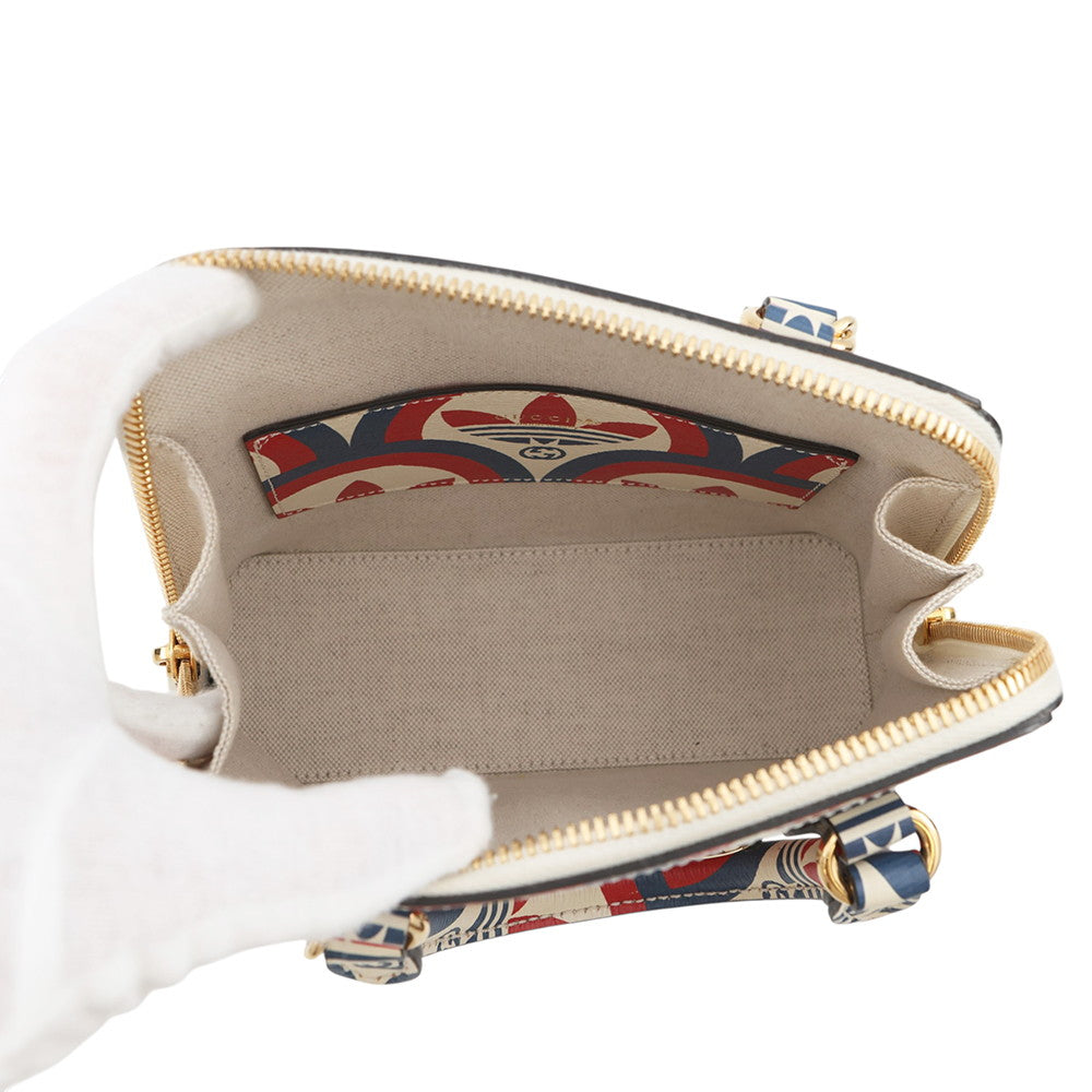GUCCI Adidas collaboration Horsebit 2-way bag Red/White/Blue677212 Leather Size Mini