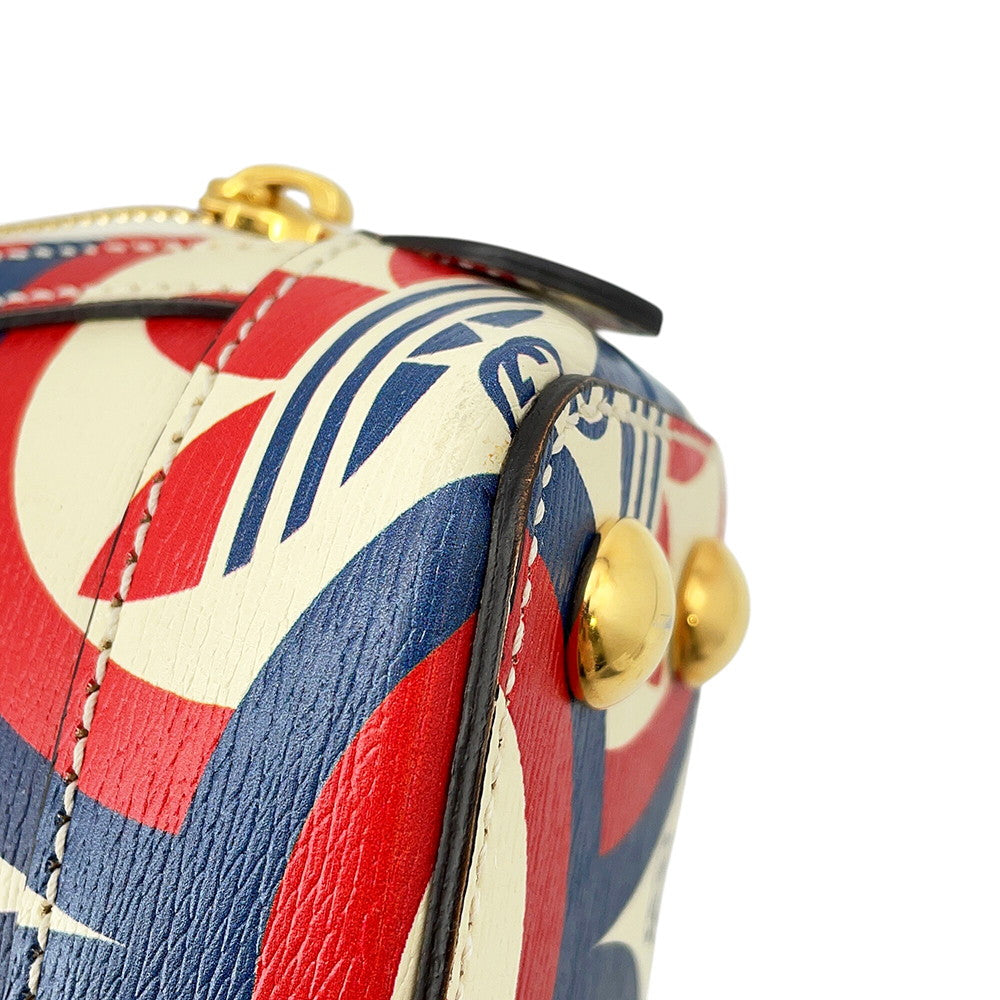 GUCCI Adidas collaboration Horsebit 2-way bag Red/White/Blue677212 Leather Size Mini