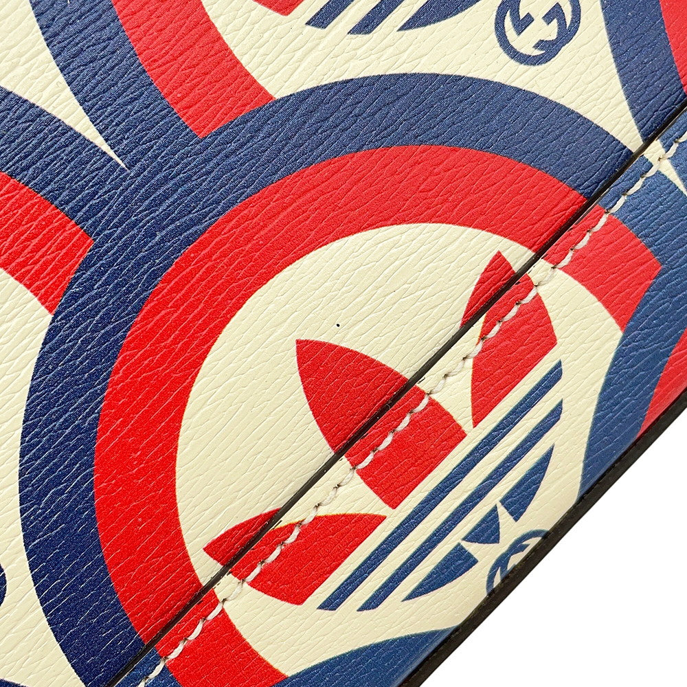 GUCCI Adidas collaboration Horsebit 2-way bag Red/White/Blue677212 Leather Size Mini