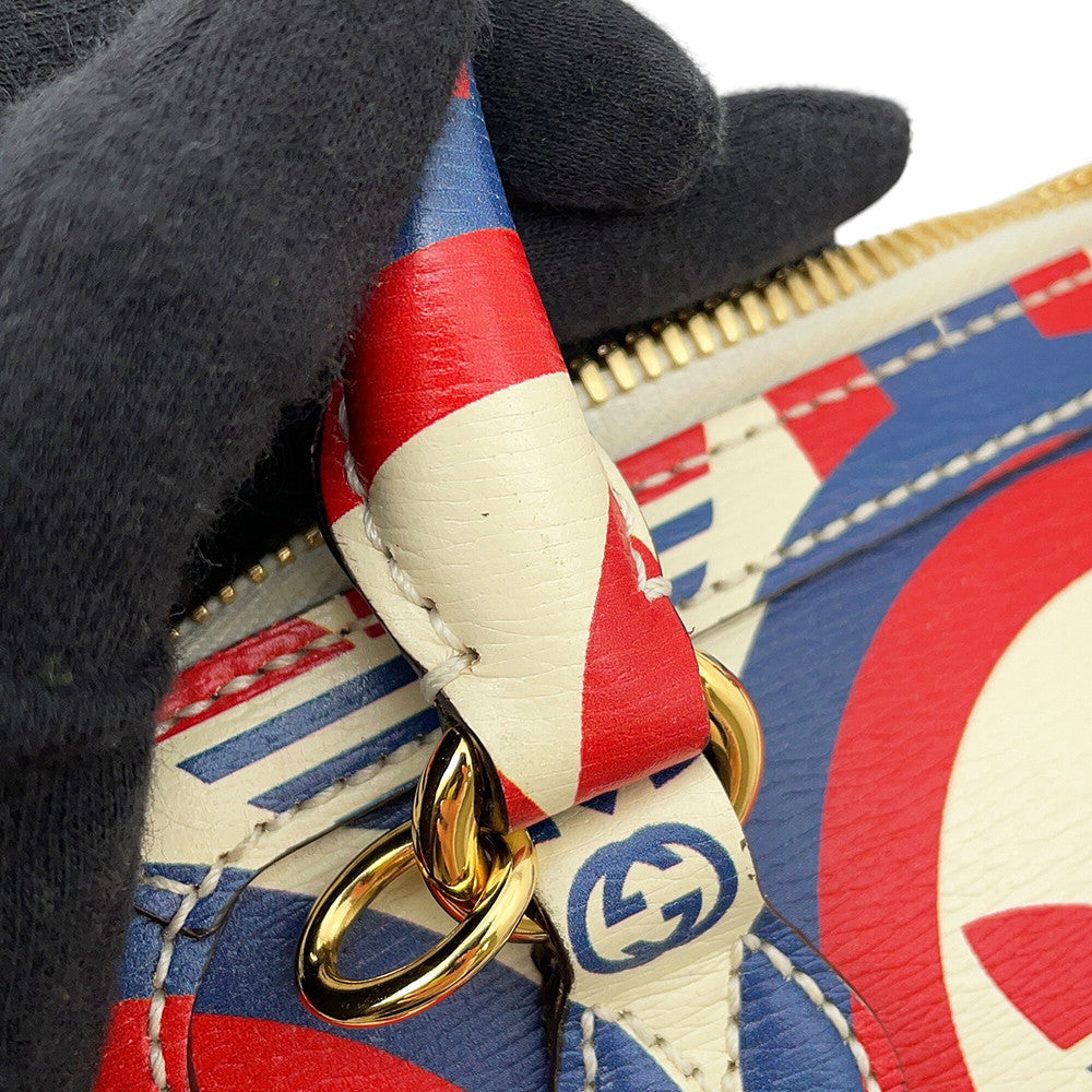 GUCCI Adidas collaboration Horsebit 2-way bag Red/White/Blue677212 Leather Size Mini