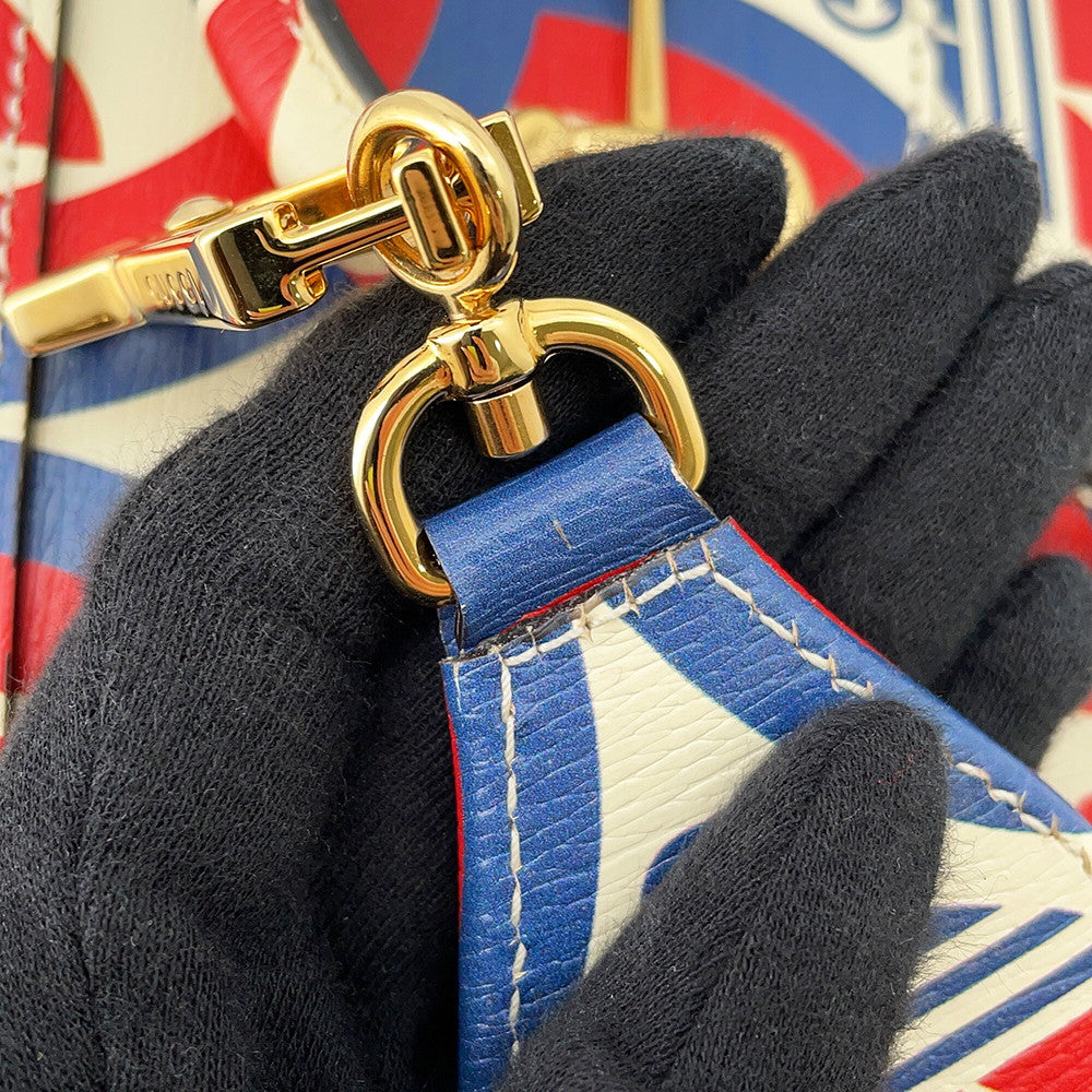 GUCCI Adidas collaboration Horsebit 2-way bag Red/White/Blue677212 Leather Size Mini