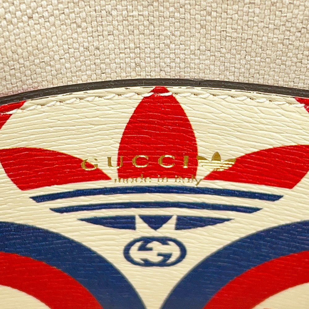 GUCCI Adidas collaboration Horsebit 2-way bag Red/White/Blue677212 Leather Size Mini