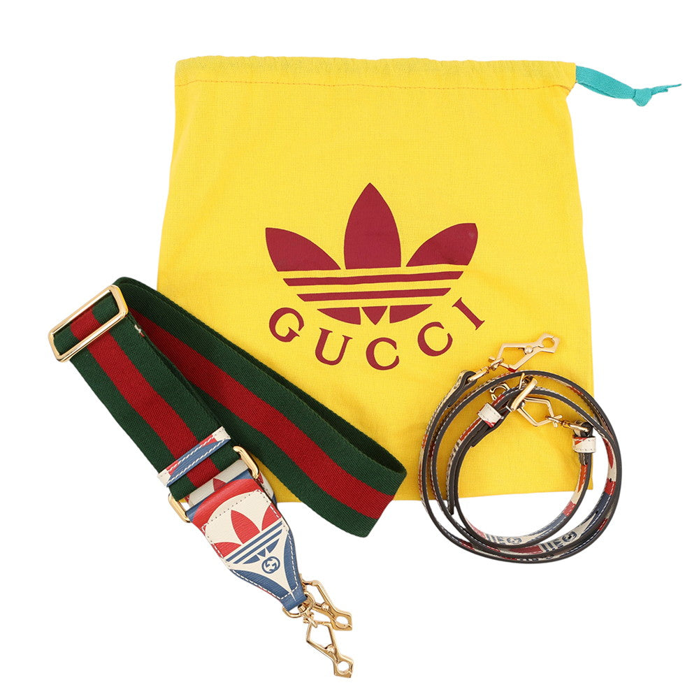 GUCCI Adidas collaboration Horsebit 2-way bag Red/White/Blue677212 Leather Size Mini