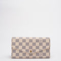 Louis Vuitton Sarah Damier Azur Canvas Wallet Beige