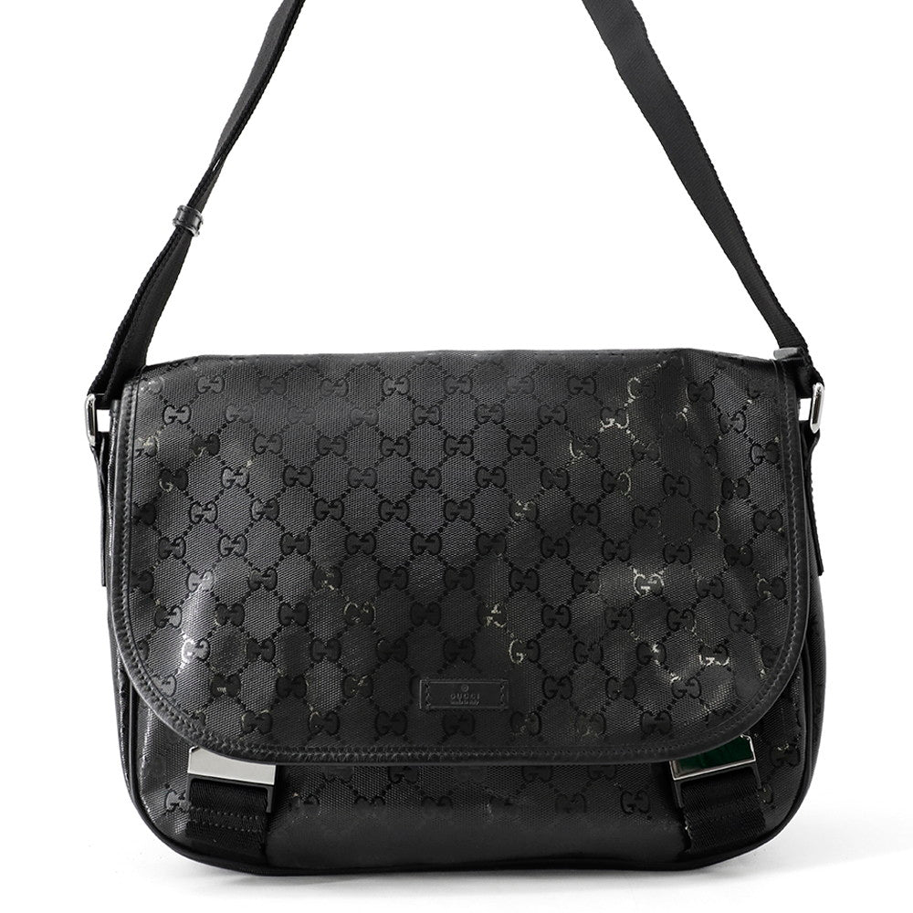 GUCCI GG Imprime Shoulder Bag Black201732 GG implementation