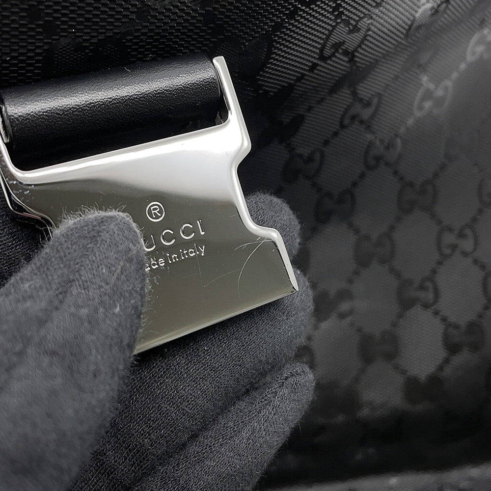GUCCI GG Imprime Shoulder Bag Black201732 GG implementation