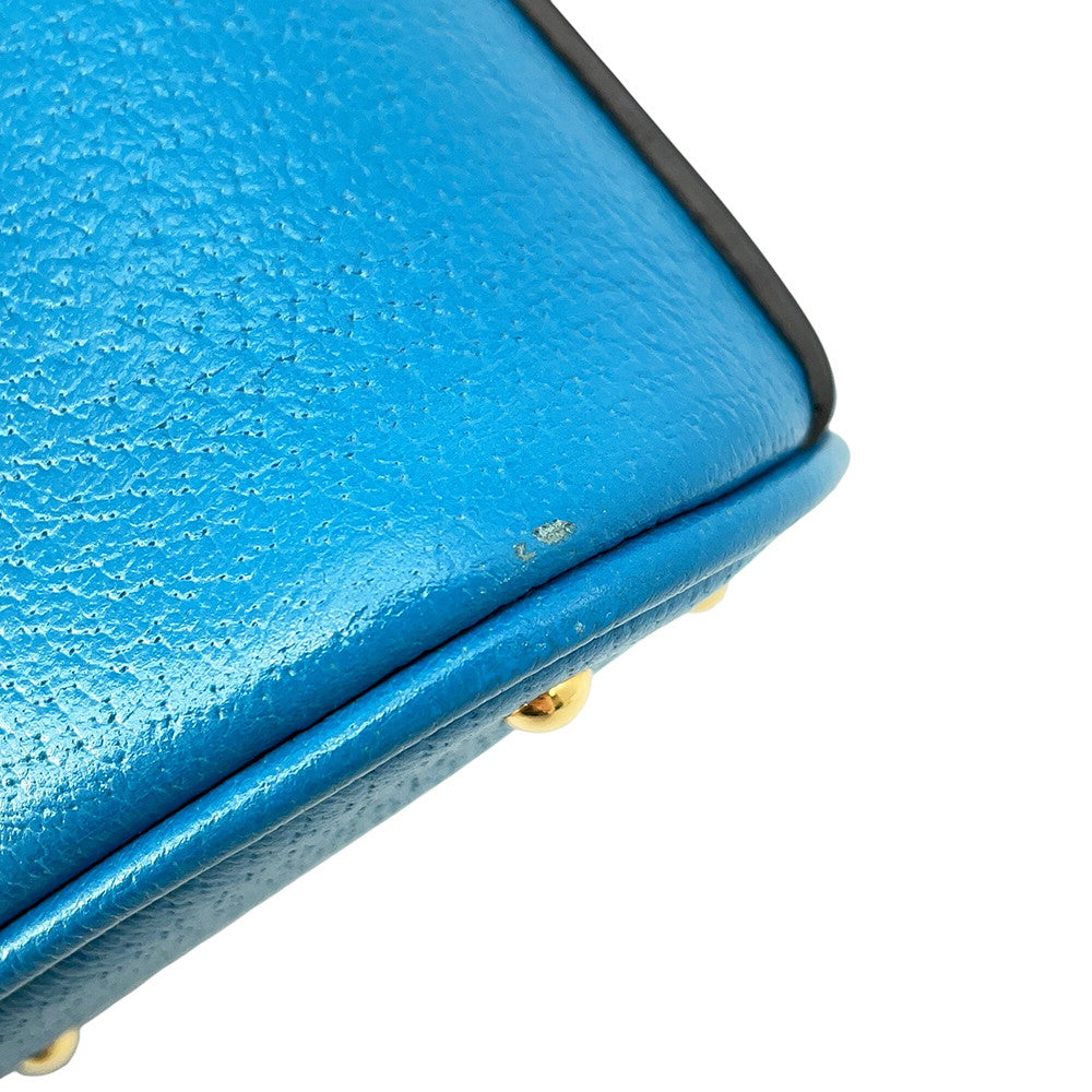 GUCCI Bamboo Diana 2-way Bag Blue715775 Leather Size Mini