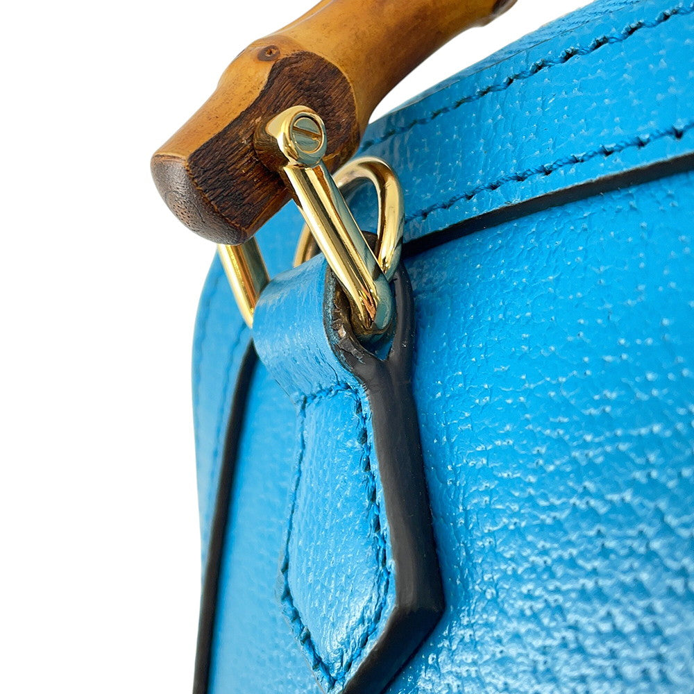 GUCCI Bamboo Diana 2-way Bag Blue715775 Leather Size Mini