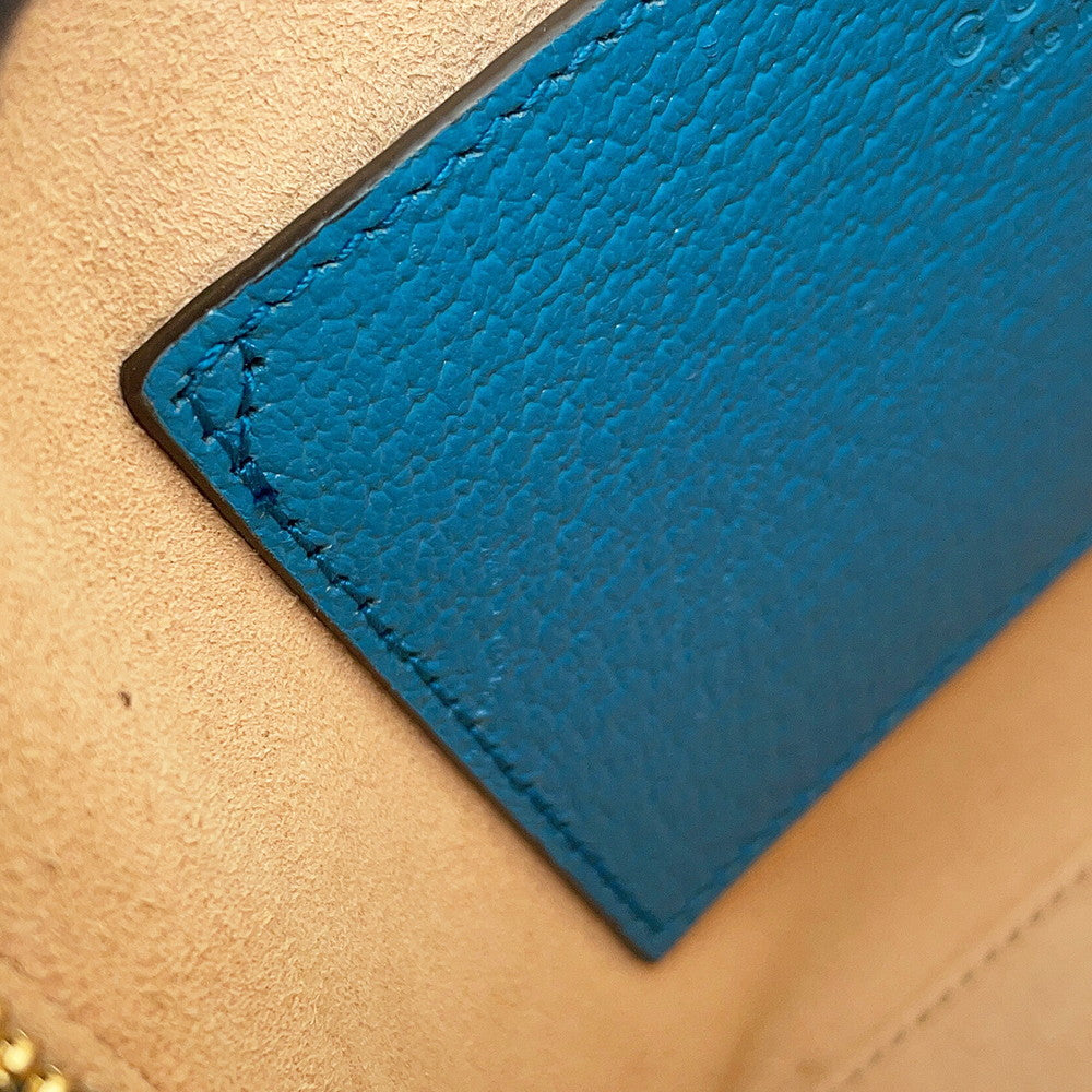 GUCCI Bamboo Diana 2-way Bag Blue715775 Leather Size Mini