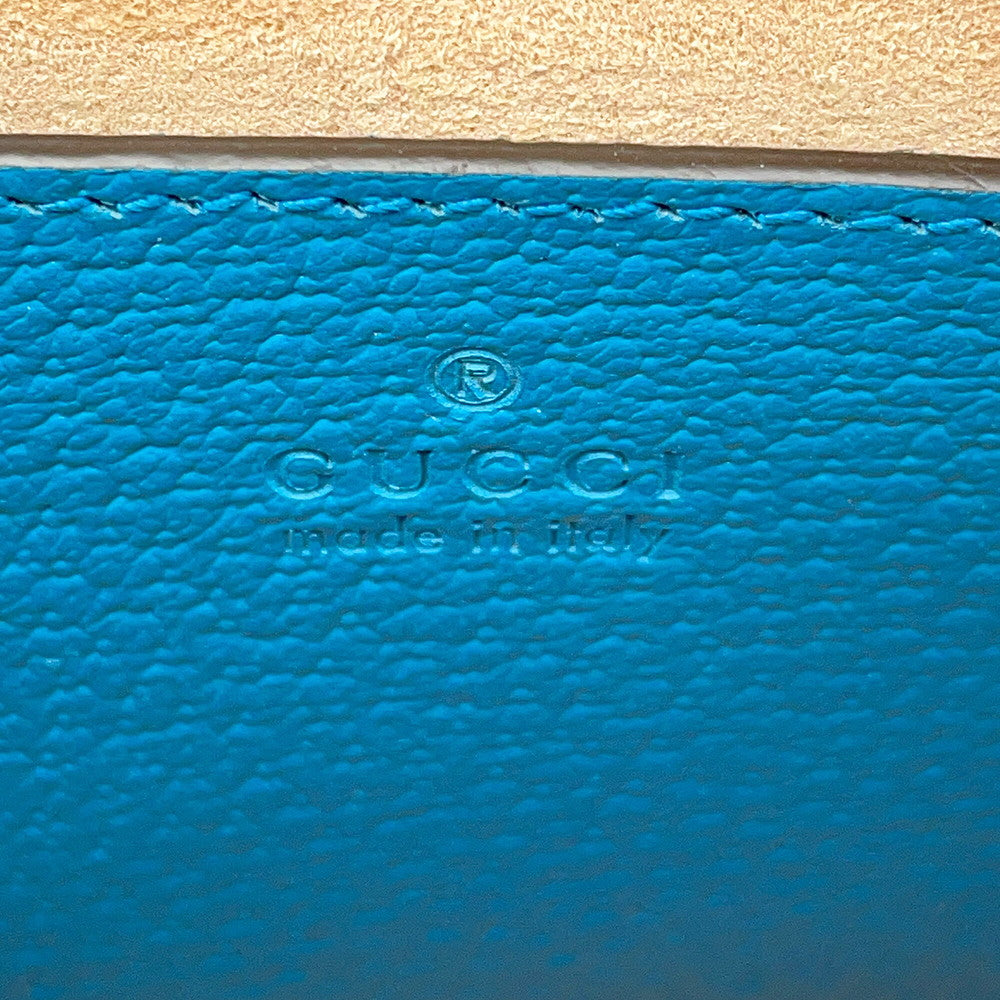 GUCCI Bamboo Diana 2-way Bag Blue715775 Leather Size Mini