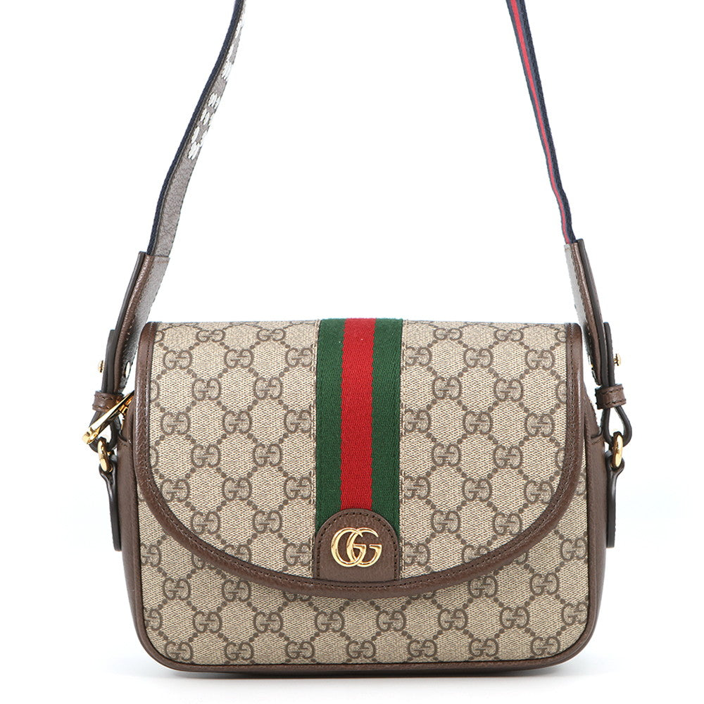 GUCCI Ophidia Shoulder Bag Brown722117 GG Supreme Leather Size Small