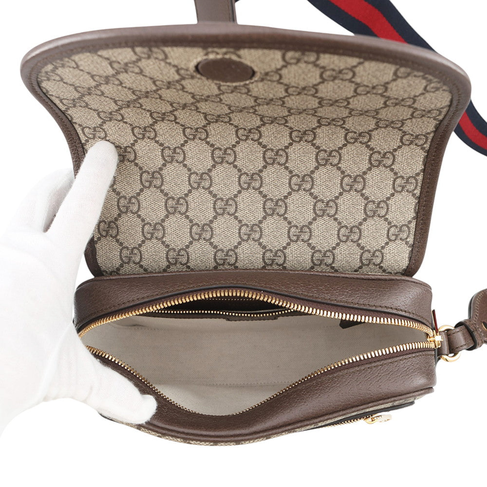 GUCCI Ophidia Shoulder Bag Brown722117 GG Supreme Leather Size Small