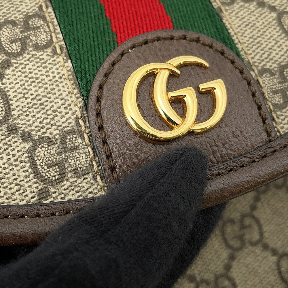 GUCCI Ophidia Shoulder Bag Brown722117 GG Supreme Leather Size Small