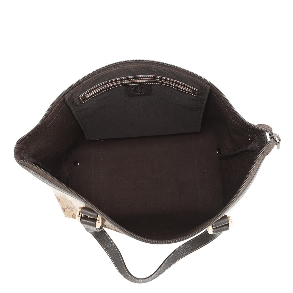 GUCCI GG Imprime Tote Bag Beige/Brown268640 GG Crystal Leather