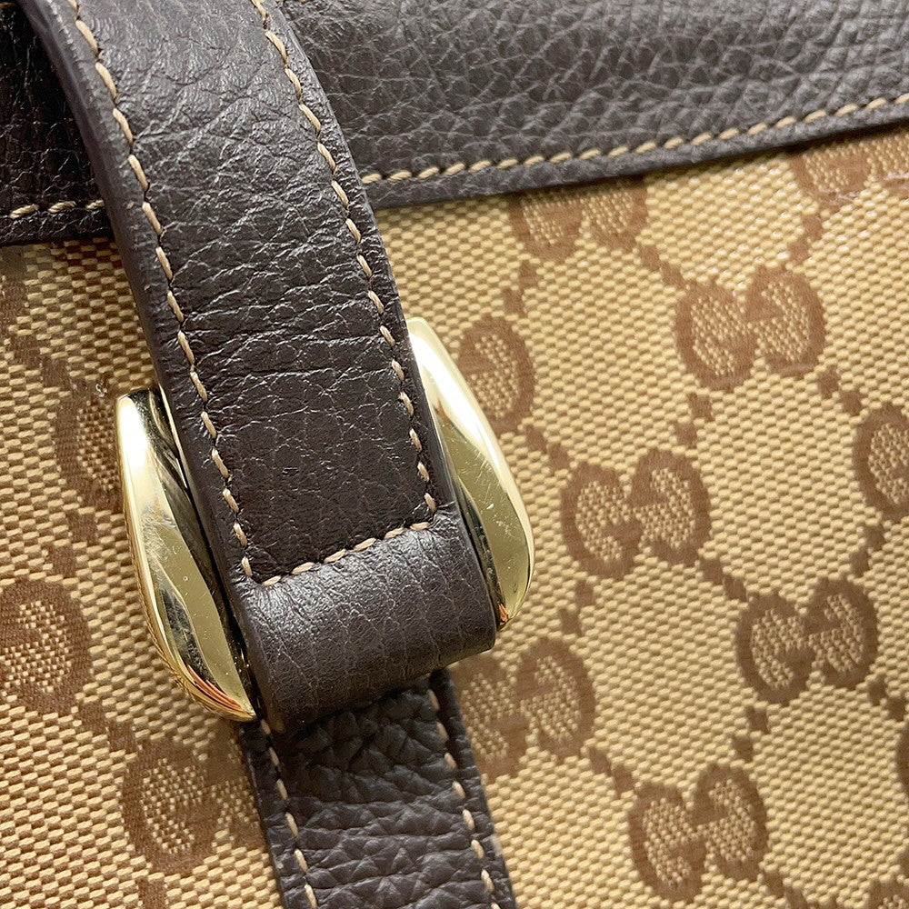 GUCCI GG Imprime Tote Bag Beige/Brown268640 GG Crystal Leather
