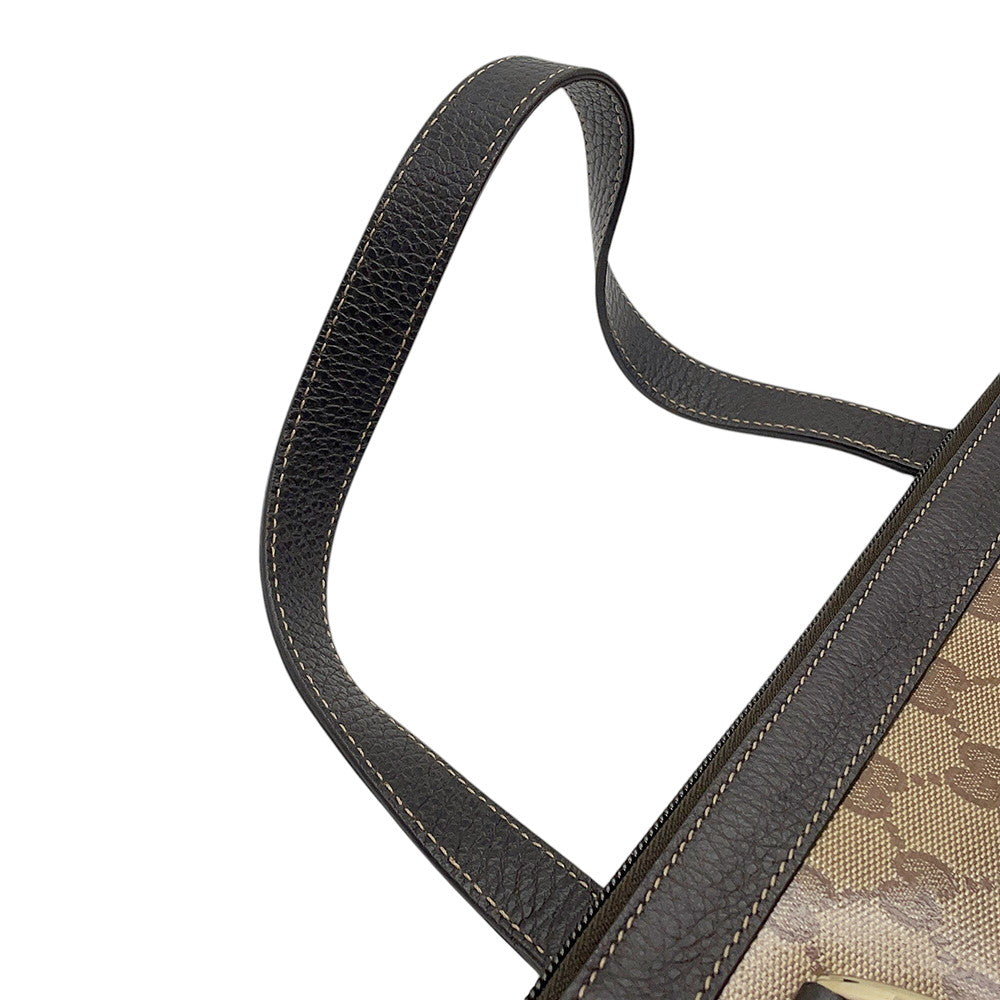 GUCCI GG Imprime Tote Bag Beige/Brown268640 GG Crystal Leather