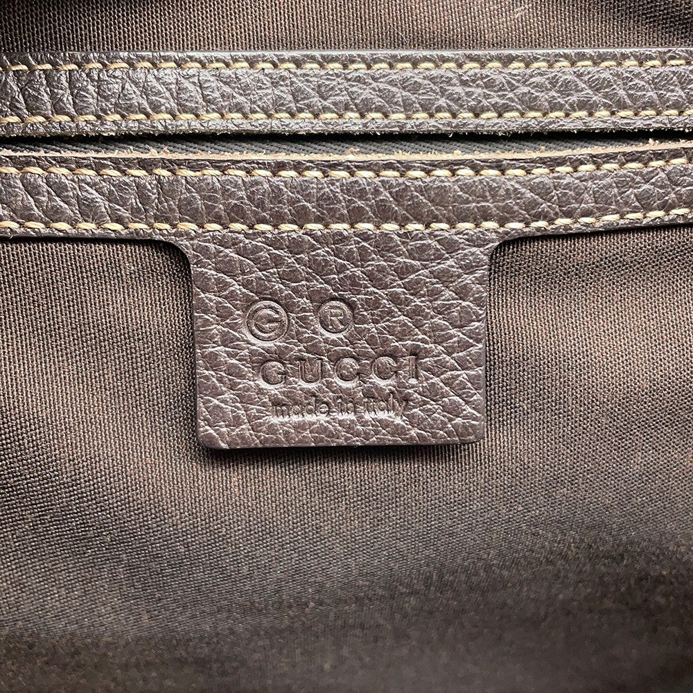 GUCCI GG Imprime Tote Bag Beige/Brown268640 GG Crystal Leather