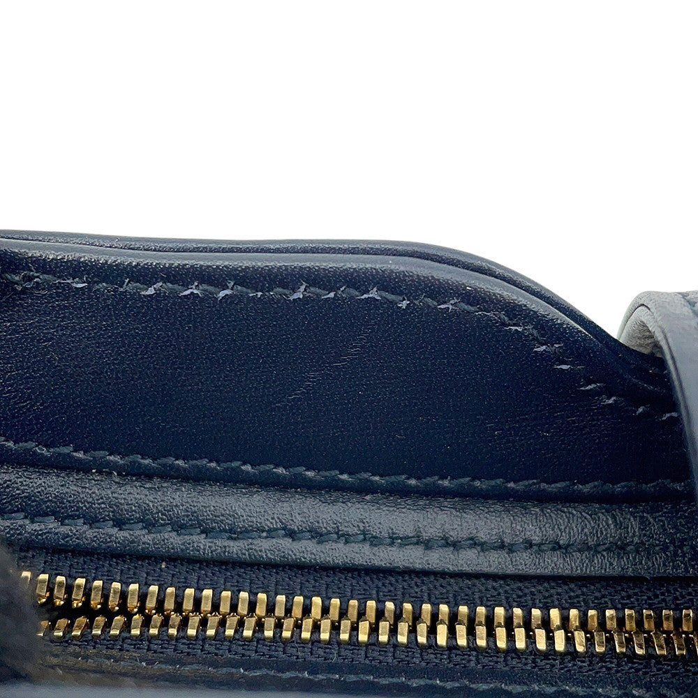 GUCCI GG Canvas Moonside Mini Shoulder Bag Navy/Beige786015 GG Canvas Leather Size Mini