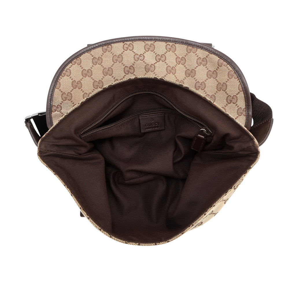 GUCCI GG Canvas Crossbody Bag Beige145851 Canvas Leather
