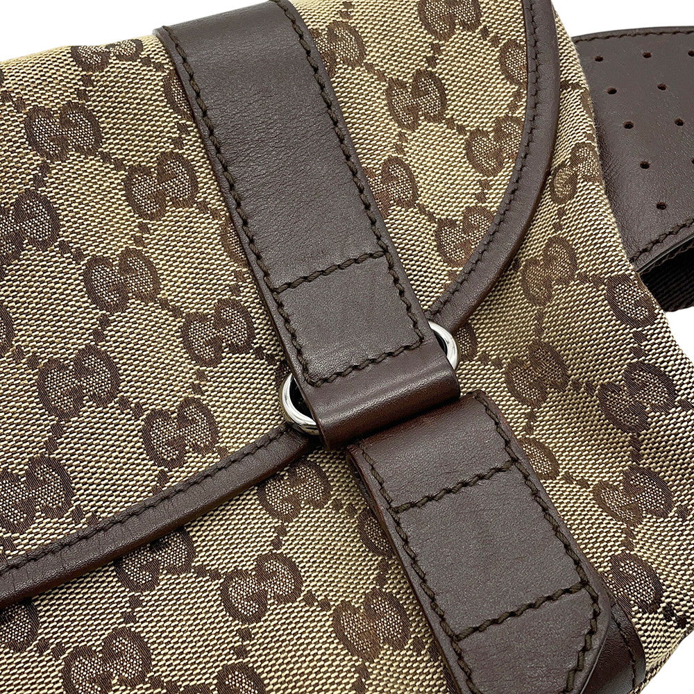 GUCCI GG Canvas Crossbody Bag Beige145851 Canvas Leather