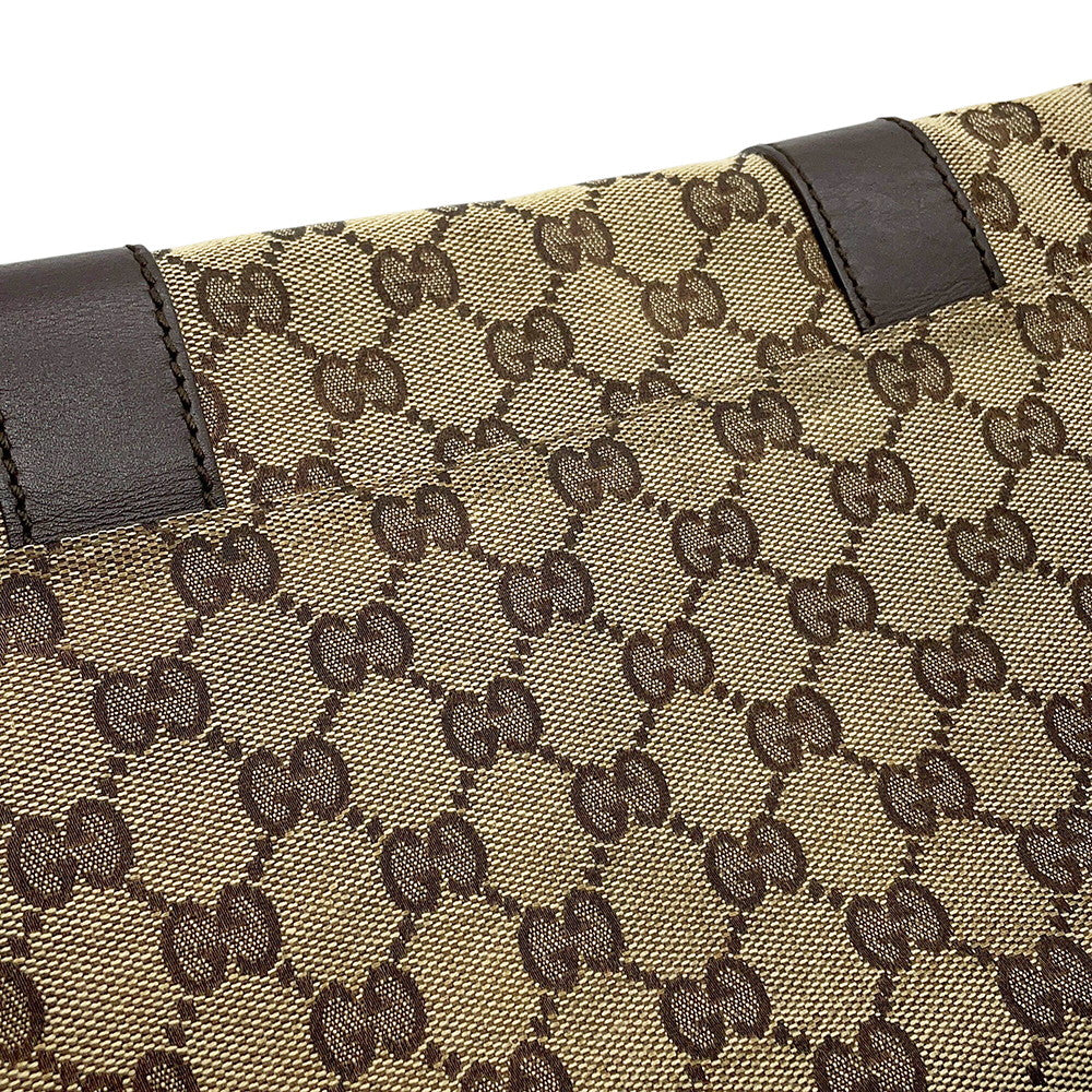 GUCCI GG Canvas Crossbody Bag Beige145851 Canvas Leather