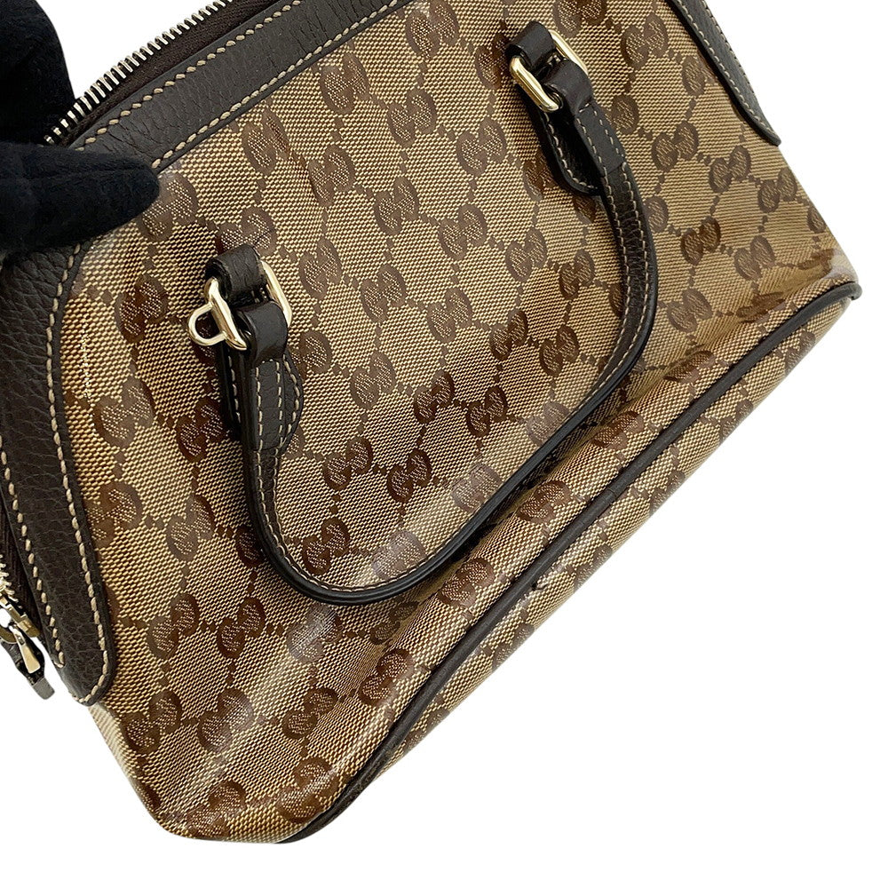 GUCCI GG Crystal 2wayShoulder Bag Brown341504 PVC Leather