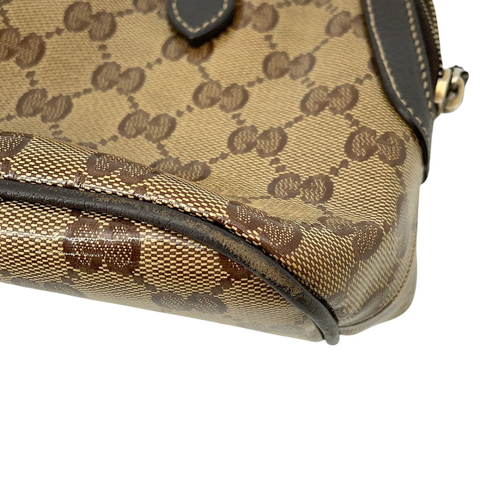 GUCCI GG Crystal 2wayShoulder Bag Brown341504 PVC Leather