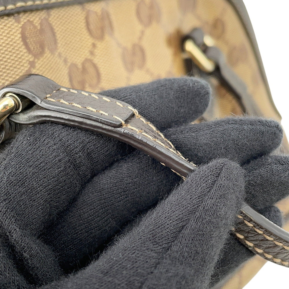 GUCCI GG Crystal 2wayShoulder Bag Brown341504 PVC Leather
