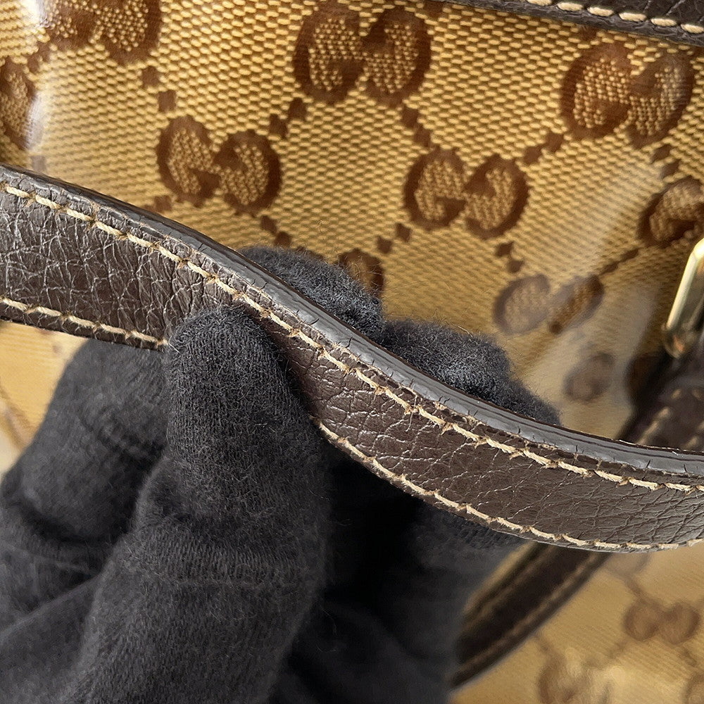 GUCCI GG Crystal 2wayShoulder Bag Brown341504 PVC Leather