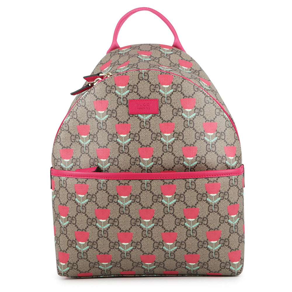 GUCCI GG Supreme Children's Backpack Beige/Pink782708 GG Supreme Leather