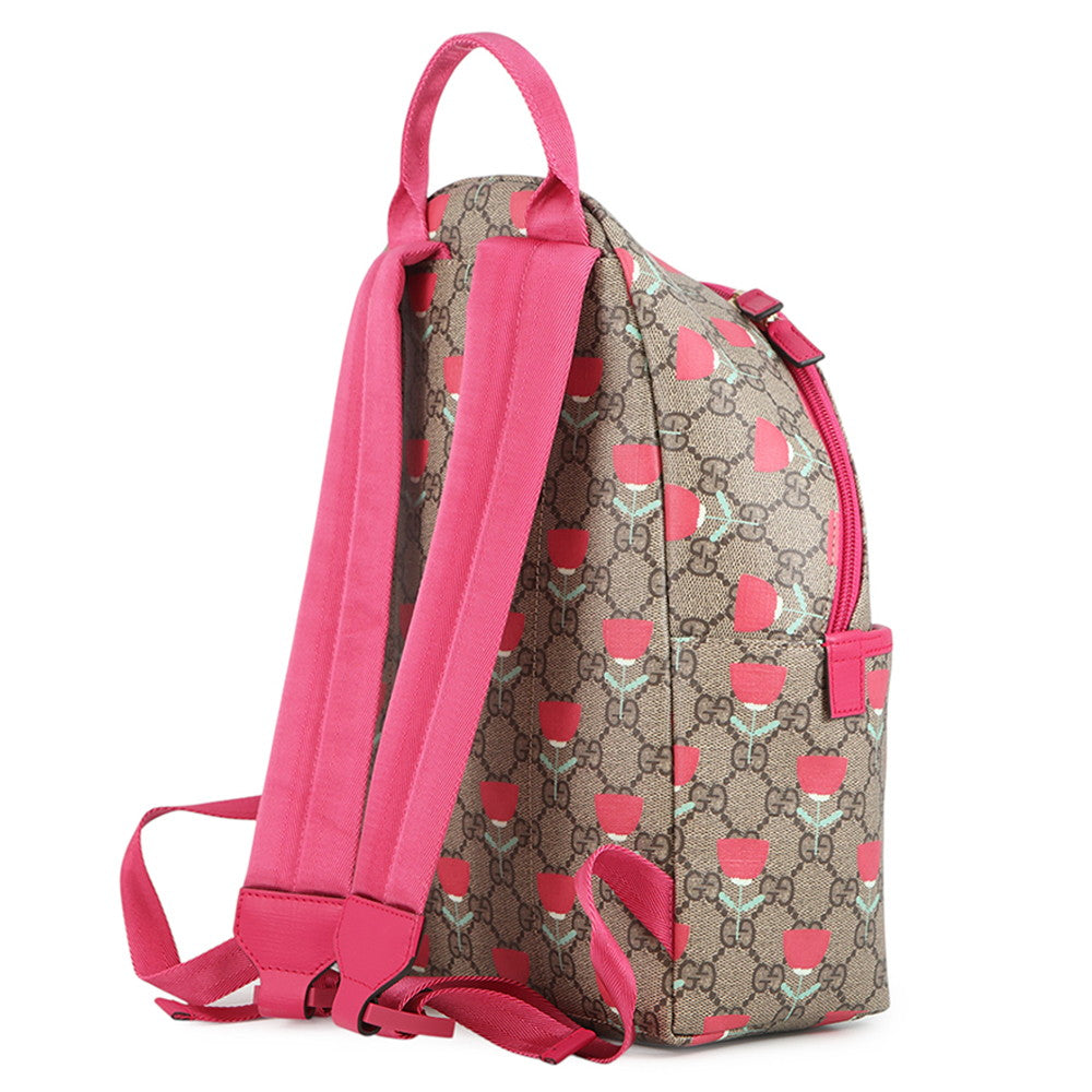 GUCCI GG Supreme Children's Backpack Beige/Pink782708 GG Supreme Leather