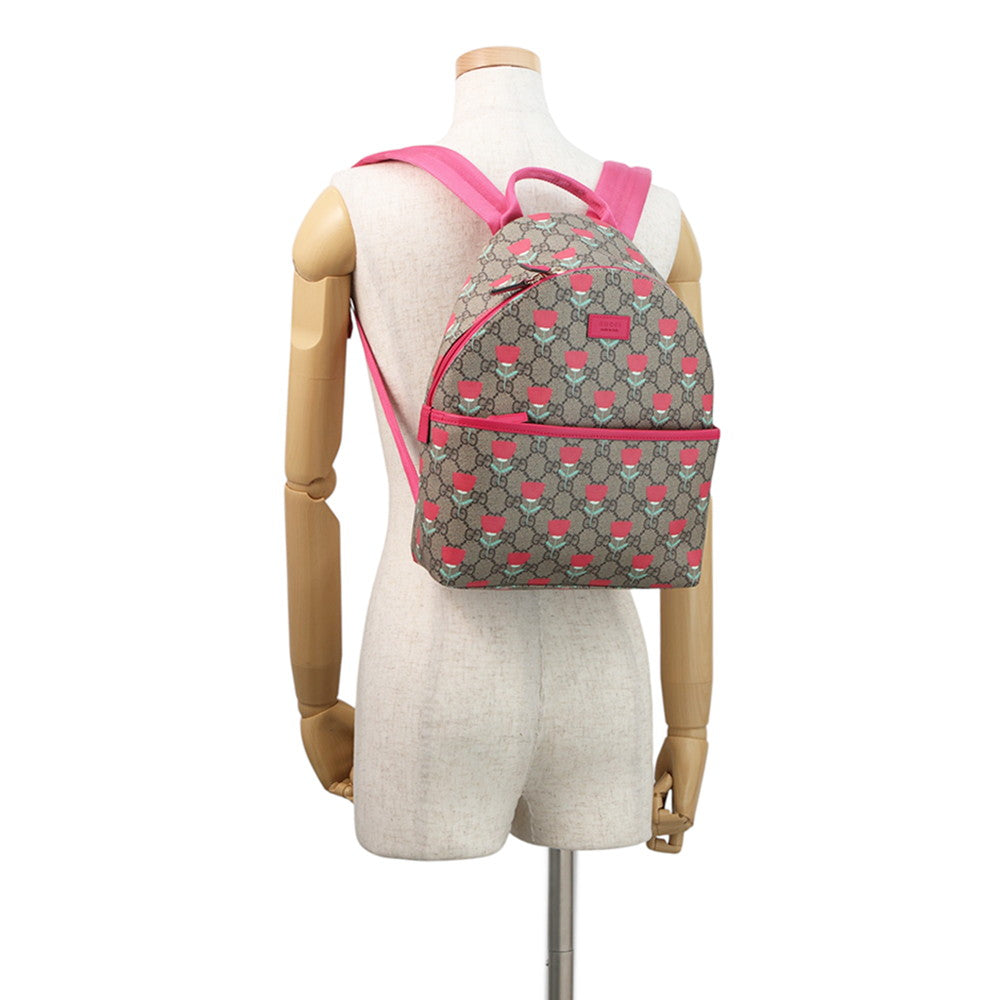 GUCCI GG Supreme Children's Backpack Beige/Pink782708 GG Supreme Leather