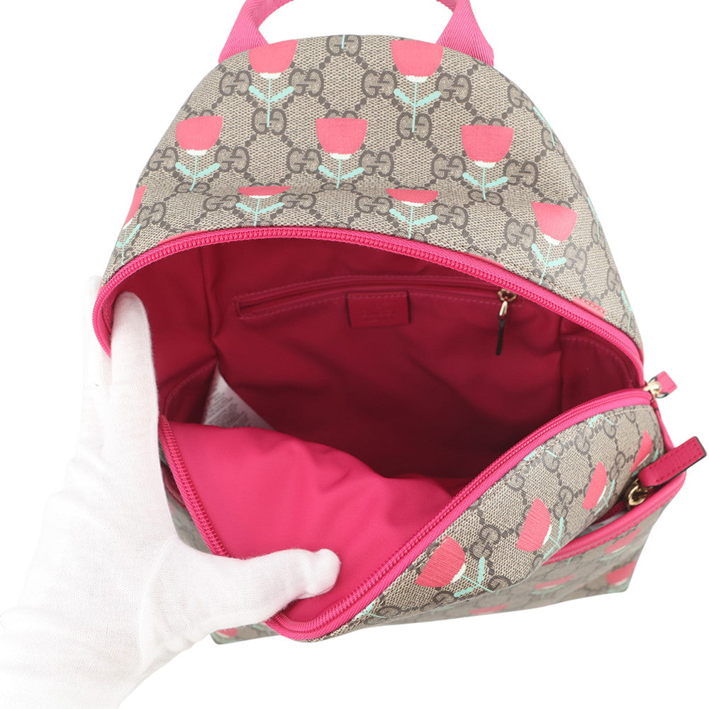 GUCCI GG Supreme Children's Backpack Beige/Pink782708 GG Supreme Leather