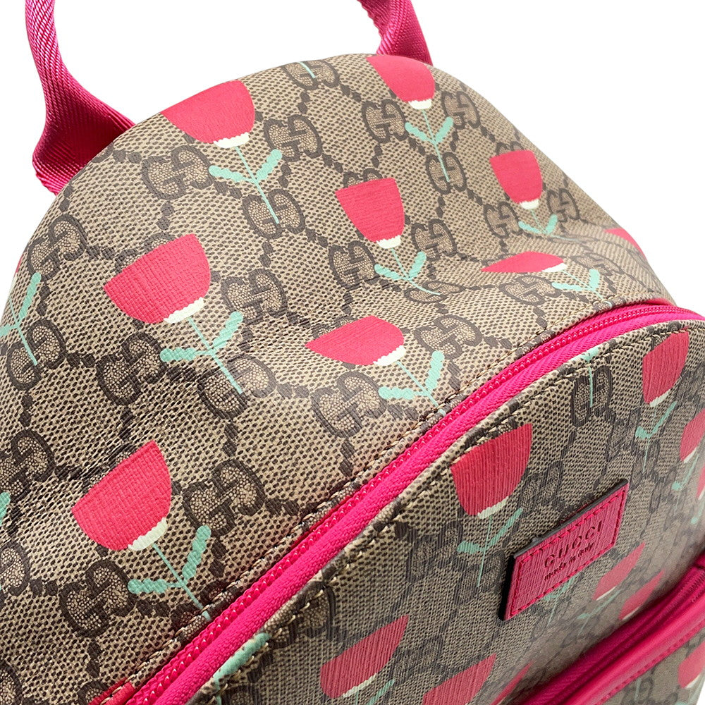 GUCCI GG Supreme Children's Backpack Beige/Pink782708 GG Supreme Leather