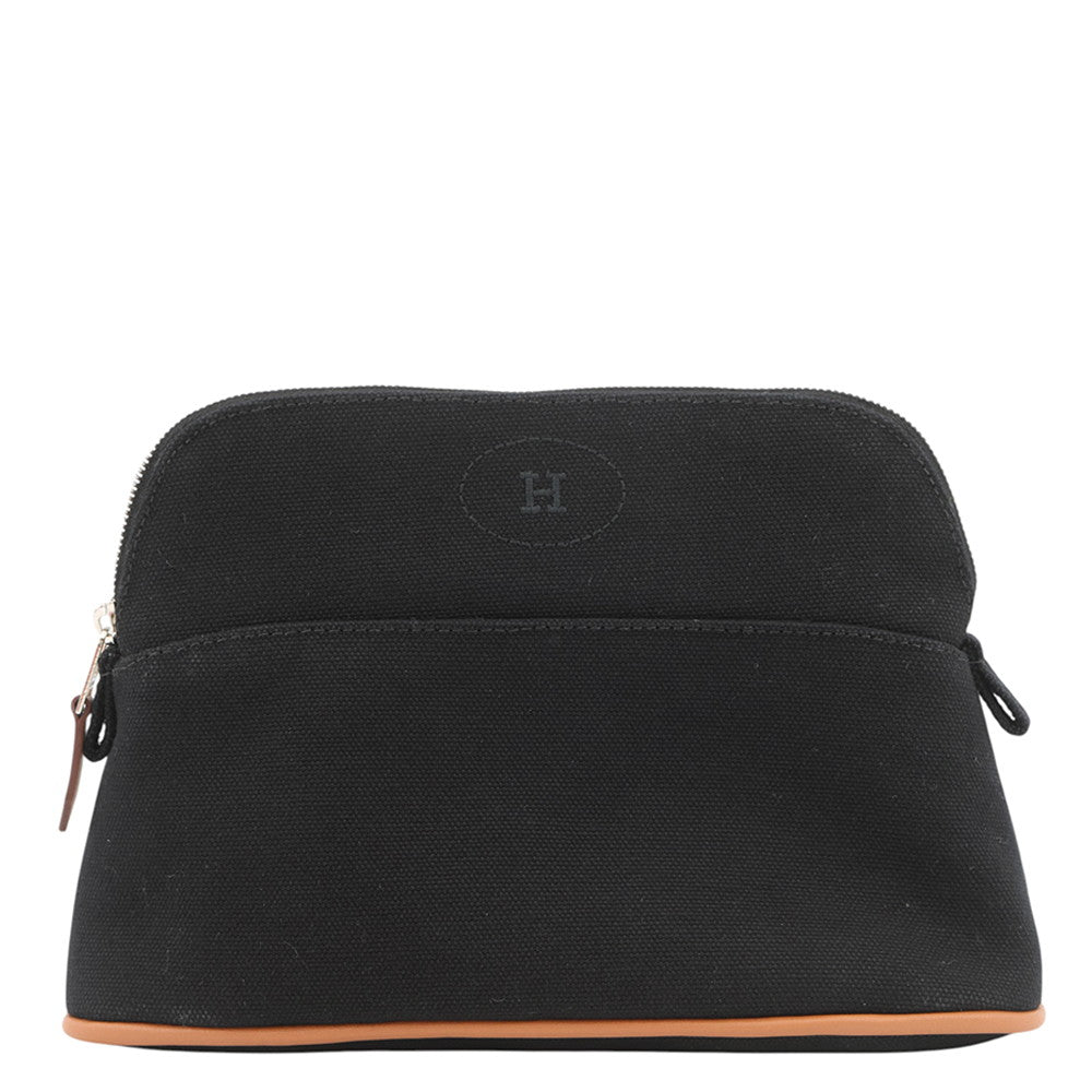 HERMES BolidePouch Black Canvas Size Mini