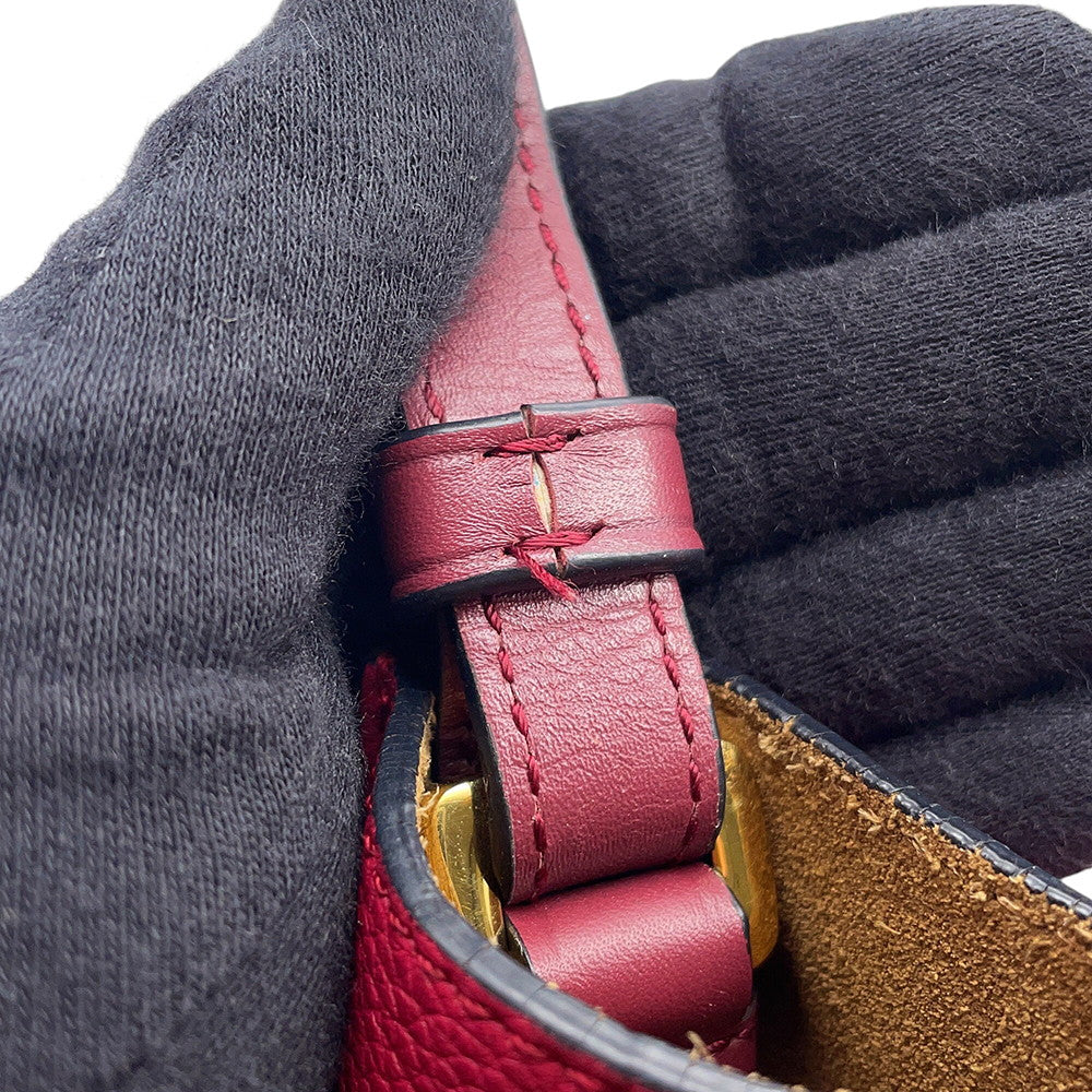 LOEWE Gate Shoulder Bag Red321.12.U13 Leather