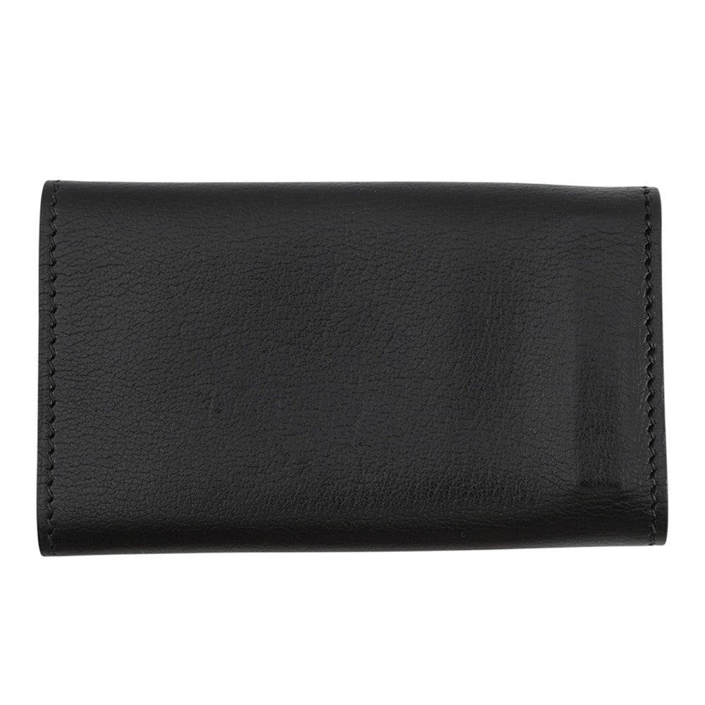 HERMES Etui Craie6 6-series Key Case Black Chamonix Leather