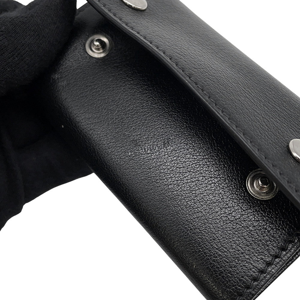 HERMES Etui Craie6 6-series Key Case Black Chamonix Leather