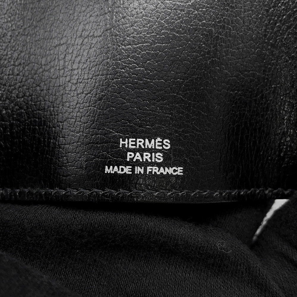 HERMES Etui Craie6 6-series Key Case Black Chamonix Leather