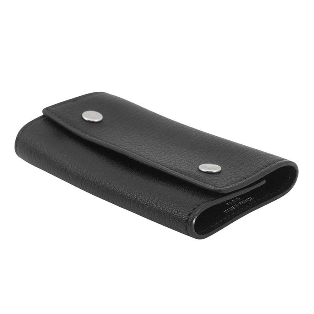 HERMES Etui Craie4 4-Key Case Black Chamonix Leather