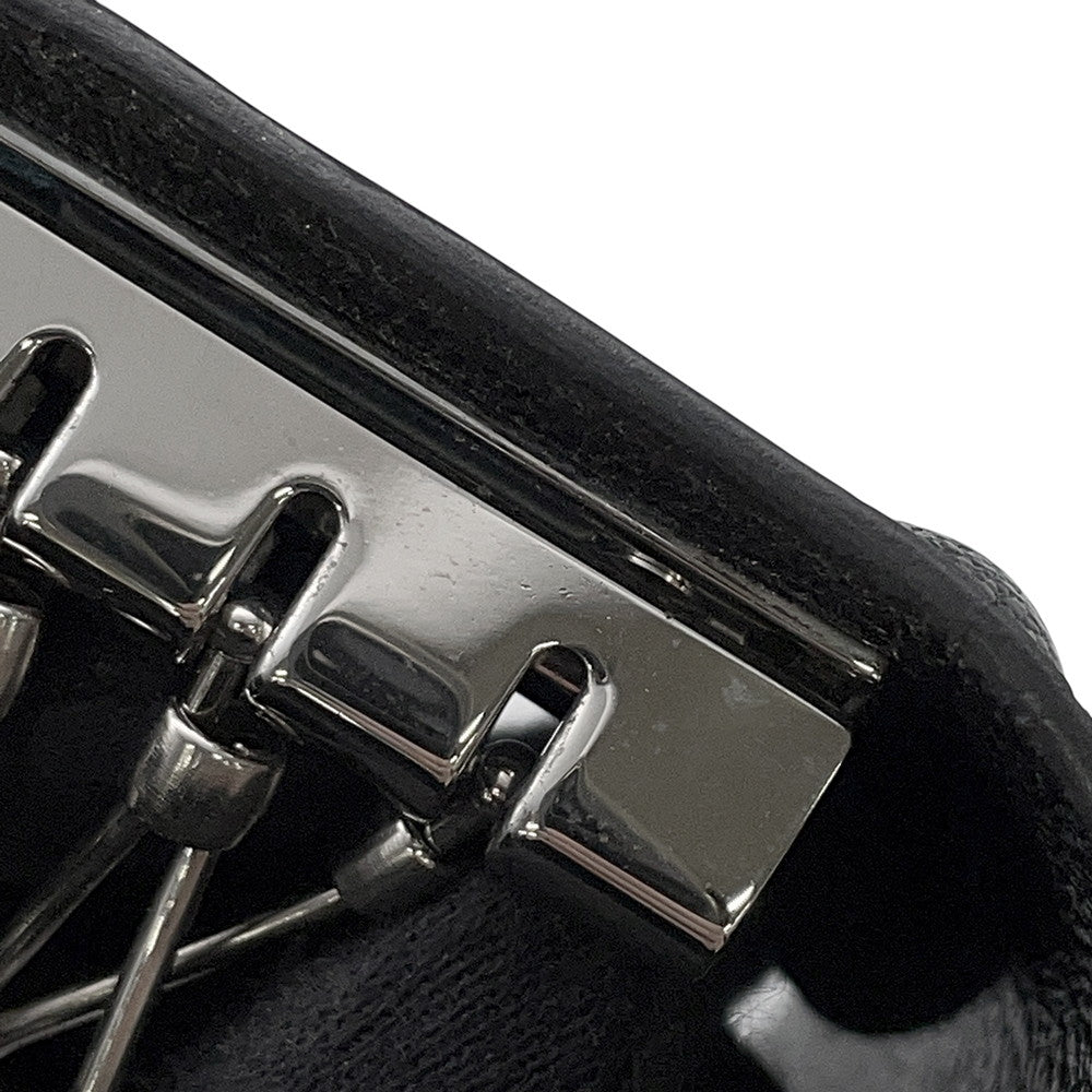 HERMES Etui Craie4 4-Key Case Black Chamonix Leather