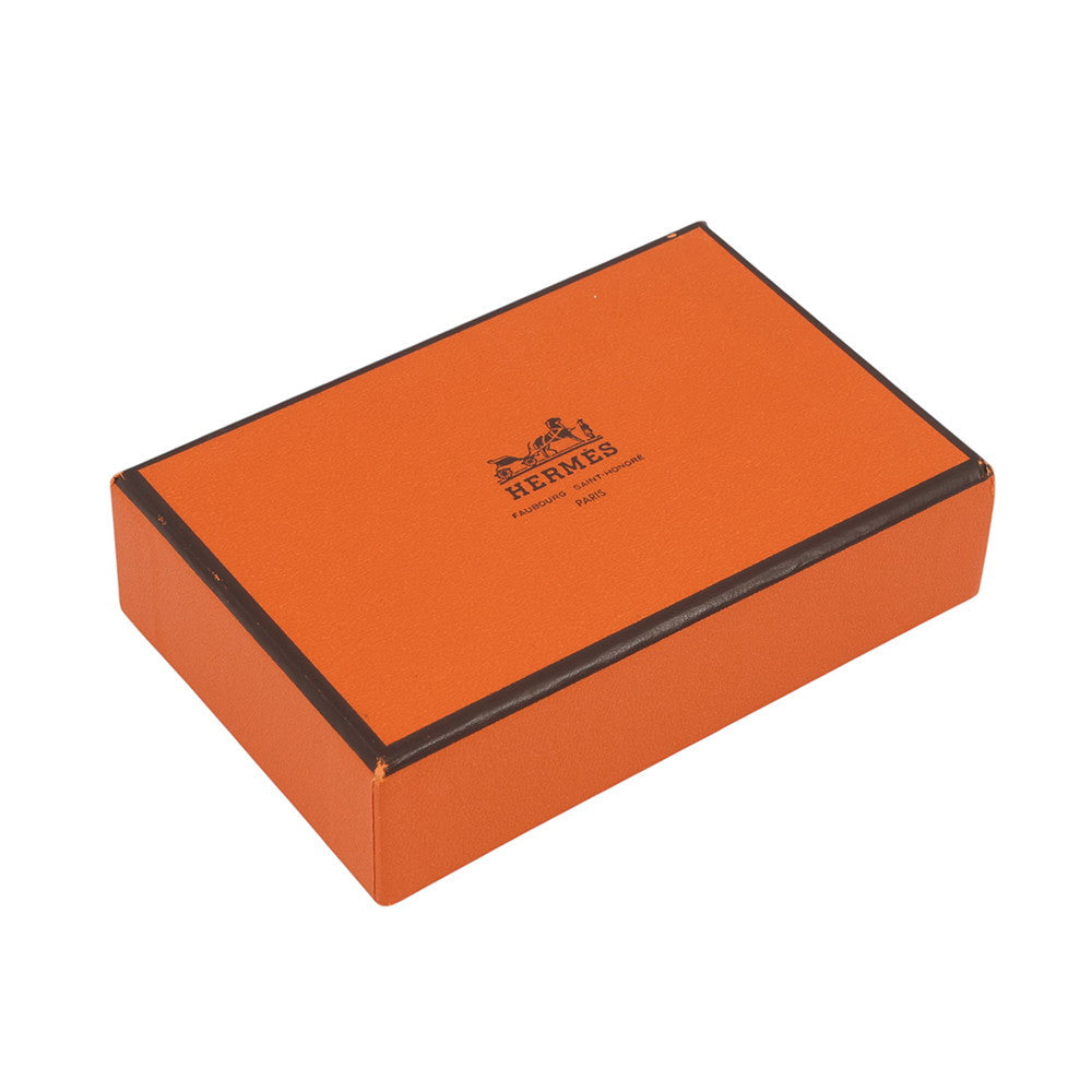 HERMES Etui Craie4 4-Key Case Black Chamonix Leather